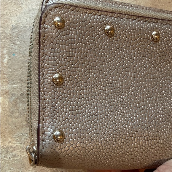 Coach Metallic Silver Studded Wallet - Picture 12 of 14
